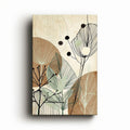 Abstract botanical art print on canvas 21 x 15 x 2cm in muted colors