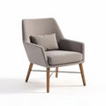 Fabric accent chair with cushion for living room 80 x 75 x 90cm in gray